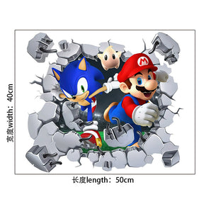 Sonic Stickers Cartoon Anime Super Mario Self Adhesive PVC Decoration Mario Stickers - V.I.P Digital Presence