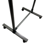 Short clothes hanger with chassis and wheels, heavy-duty rolling clothes hanger, black - V.I.P Digital Presence