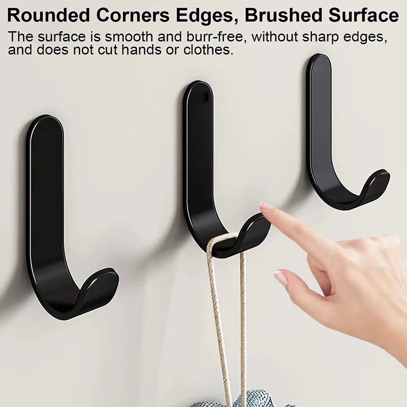 12Pcs Self Adhesive Hooks Heavy Duty Stainless Steel Wall Hooks Waterproof Sticky Hooks Bathroom Hang Towels Keys Coat Bags - V.I.P Digital Presence