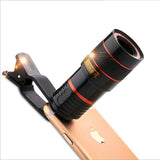 10 in 1 Kits 12x Zoom Telephoto Lens Fish eye Lens Wide Angle Macro Lenses Cell Phone Mobile Tripod - V.I.P Digital Presence