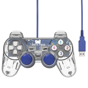 Transparent shell PC computer USB game controller 3D joystick controller vibration free game accessories - V.I.P Digital Presence