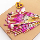 20 sets of diamond transparent handle eye shadow makeup brush multifunctional eye makeup tool - V.I.P Digital Presence