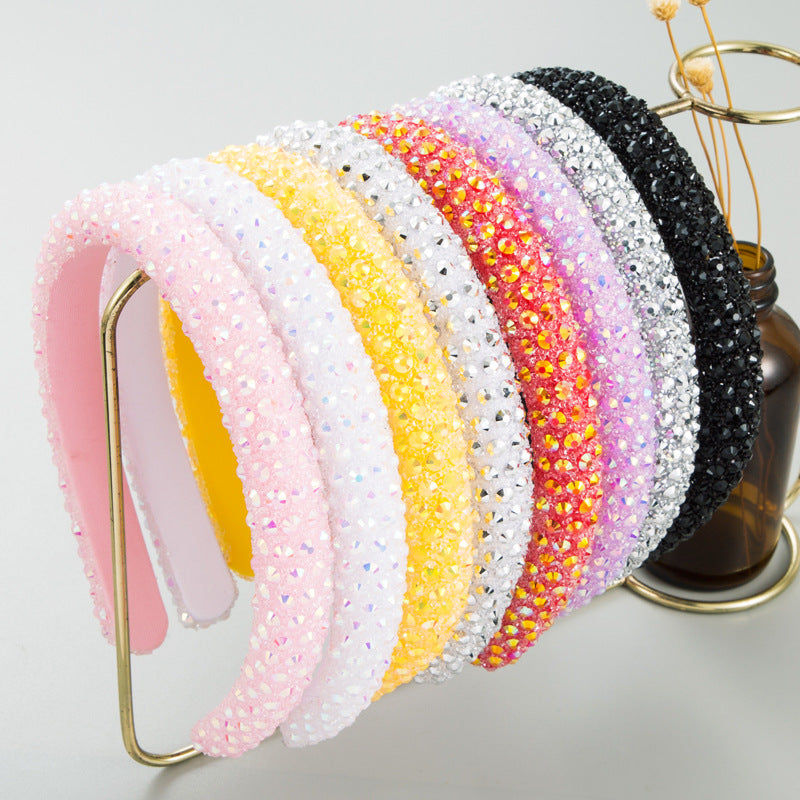 Colorful Rhinestone Full Drill Hoop Trendy Online Red The Same Super Flash Headdress - V.I.P Digital Presence