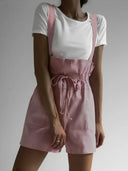 Drawstring Wide Strap Overalls with Pockets - V.I.P Digital Presence