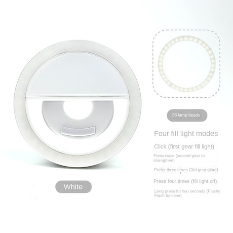 RK-12 Mobile Phone Fill Light Wholesale Live Beauty Selfie Lighting Round Flash Charging LED Fill Light - V.I.P Digital Presence