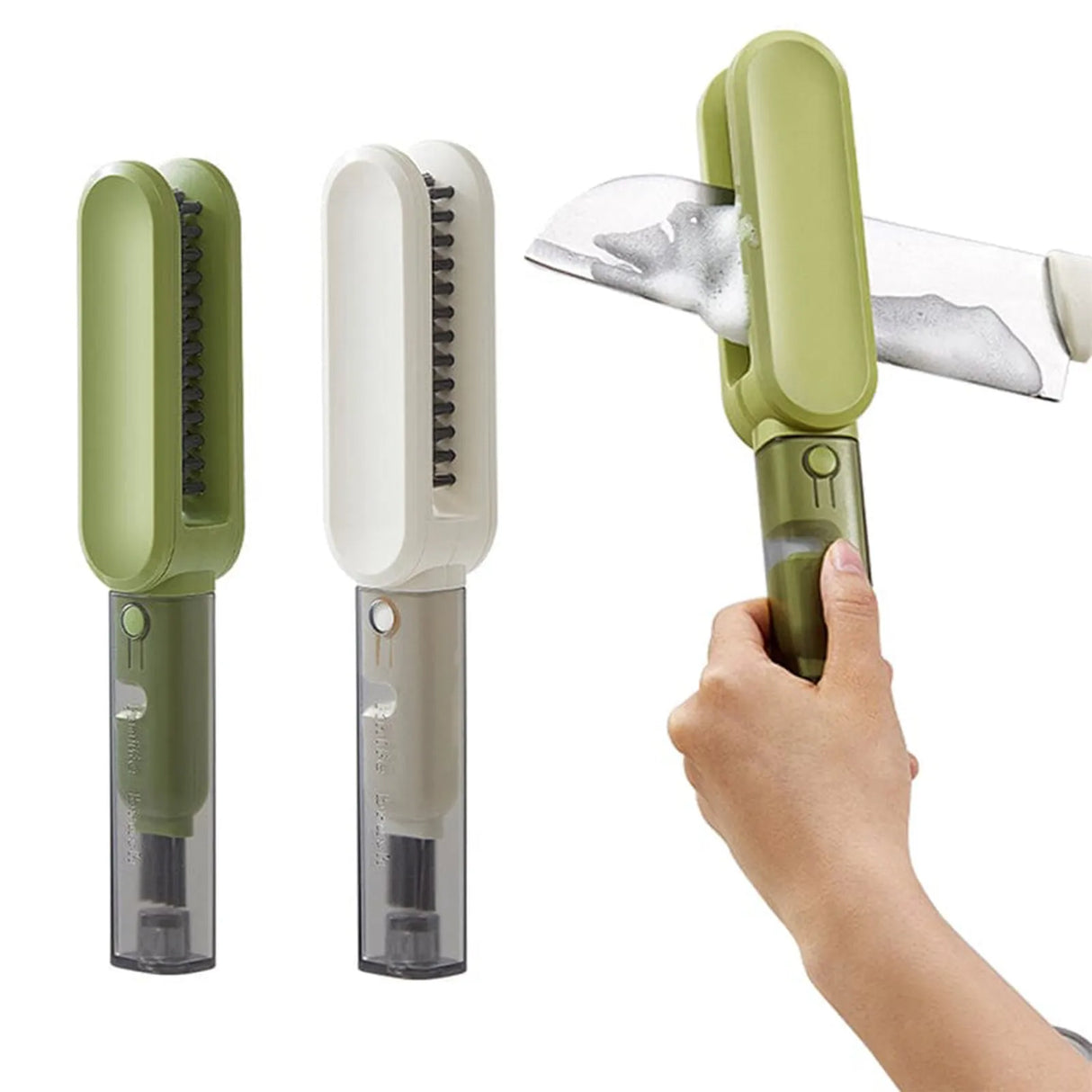 Kitchen Tool Cleaning Brush, Multipurpose Cup Lid Cleaning Brush Set, Knife Sharpener, Knife Cleaning Brush, Cleaning Tool - V.I.P Digital Presence