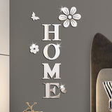 Acrylic mirror wall stickers flowers home decoration letters soft mirror self-adhesive wall stickers - V.I.P Digital Presence
