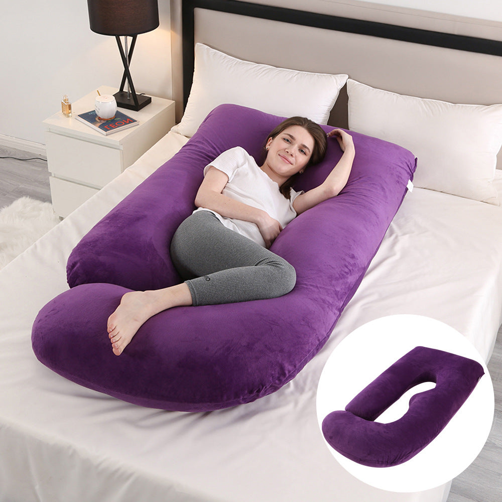 Pregnant women's pillow waist protection side sleeping slope pillow J-shaped pregnancy sleeping pillow - V.I.P Digital Presence