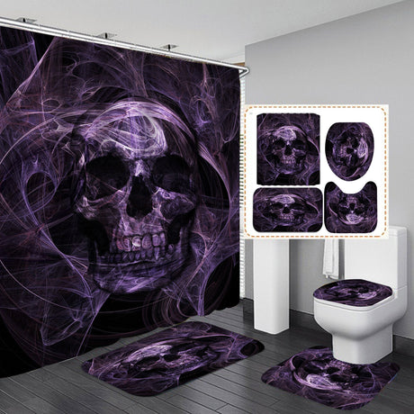Polyester Printed Shower Curtain Thickened Waterproof Halloween Shower Curtain - V.I.P Digital Presence