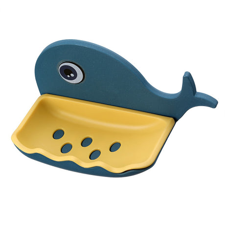 Whale Shape Free Punch Soap Rack Bathroom Drain Soap Box Toilet Soap Rack Wall-Mounted Rack - V.I.P Digital Presence