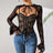 Lace sexy mesh see through backless long sleeved shawl new two-piece set spicy girl camisole vest - V.I.P Digital Presence