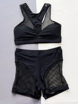 Openwork Sleeveless Top and Shorts Swim Set - V.I.P Digital Presence
