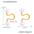 titanium steel Imitation Pearl Cuff Earrings - V.I.P Digital Presence