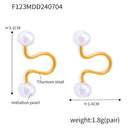 titanium steel Imitation Pearl Cuff Earrings - V.I.P Digital Presence