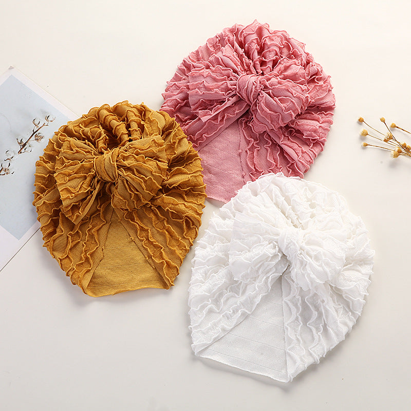 Baby Cow Louver Bow Head Cap Baby High Elastic Brimless Indian Tire Hat - V.I.P Digital Presence