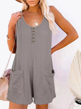 Pocketed Scoop Neck Sleeveless Romper - V.I.P Digital Presence