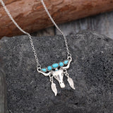 Artificial Turquoise Cow Shape Necklace - V.I.P Digital Presence