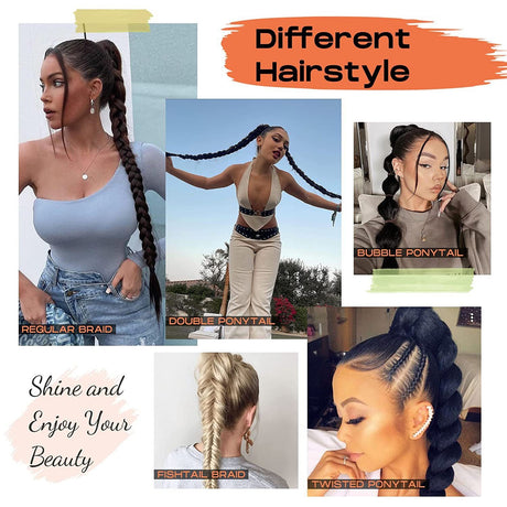 Fake Braid New Fashion Chemical Fiber Wig Female Long Braid Hair Extensions Hair Band Type Hair Extensions Braid Wig Ponytail - V.I.P Digital Presence