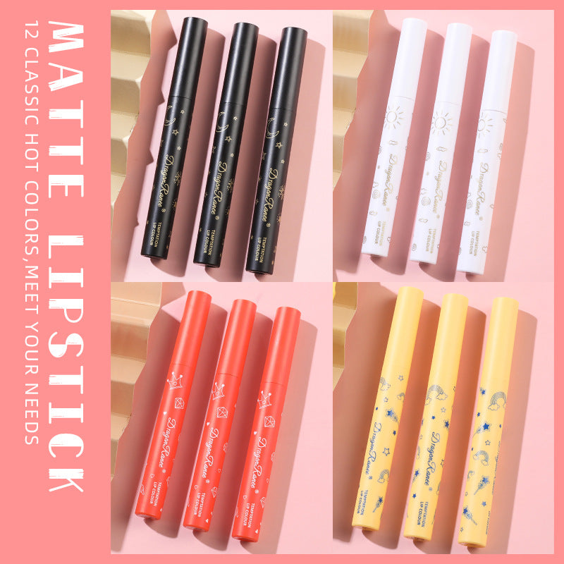 Crayon Lipstick Milk Tea Color Red Bean Paste Color Lip Liner Student Velvet Lipstick Pen Matte Lipstick - V.I.P Digital Presence