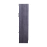 Full Size Murphy Bed with Wardrobe and Drawers, Storage Bed, can be Folded into a Cabinet, Gray - V.I.P Digital Presence