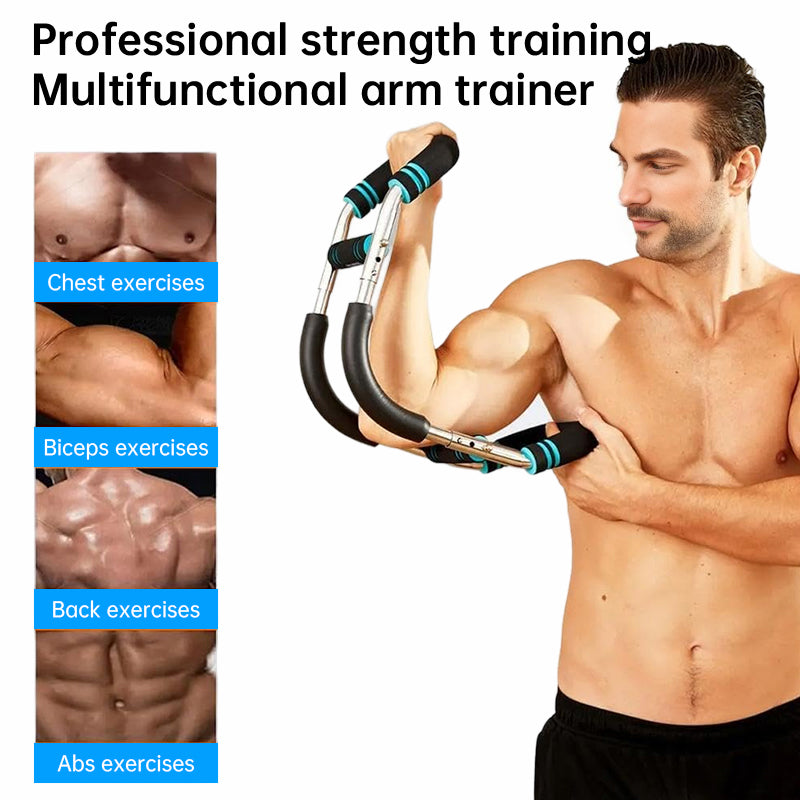Adjustable Spring Twister Arm Exerciser: Strengthen forearms, triceps & chest. Portable home fitness gear. - V.I.P Digital Presence