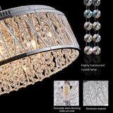 Modern Crystal Pendant 18.9-inch Aluminum+Iron Circular Ceiling Light Embedded Ceiling Fixture - V.I.P Digital Presence