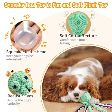 Pet Plush Toy Cat Dog Voice Octopus Shell Puzzle Toy Bite Resistant Interactive Pet Dog Teeth Cleaning Chew Toy Pet Supplies - V.I.P Digital Presence