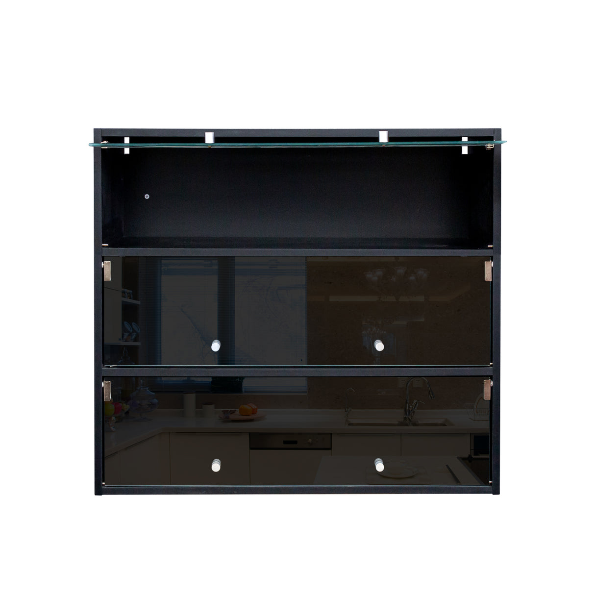 Black Glass Door Shoe Box Shoe Storage Cabinet With RGB Led Light - V.I.P Digital Presence