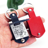 Personal Custom Customized New Baby Born Brand Commemorative Leather Stainless Steel Keychain - V.I.P Digital Presence