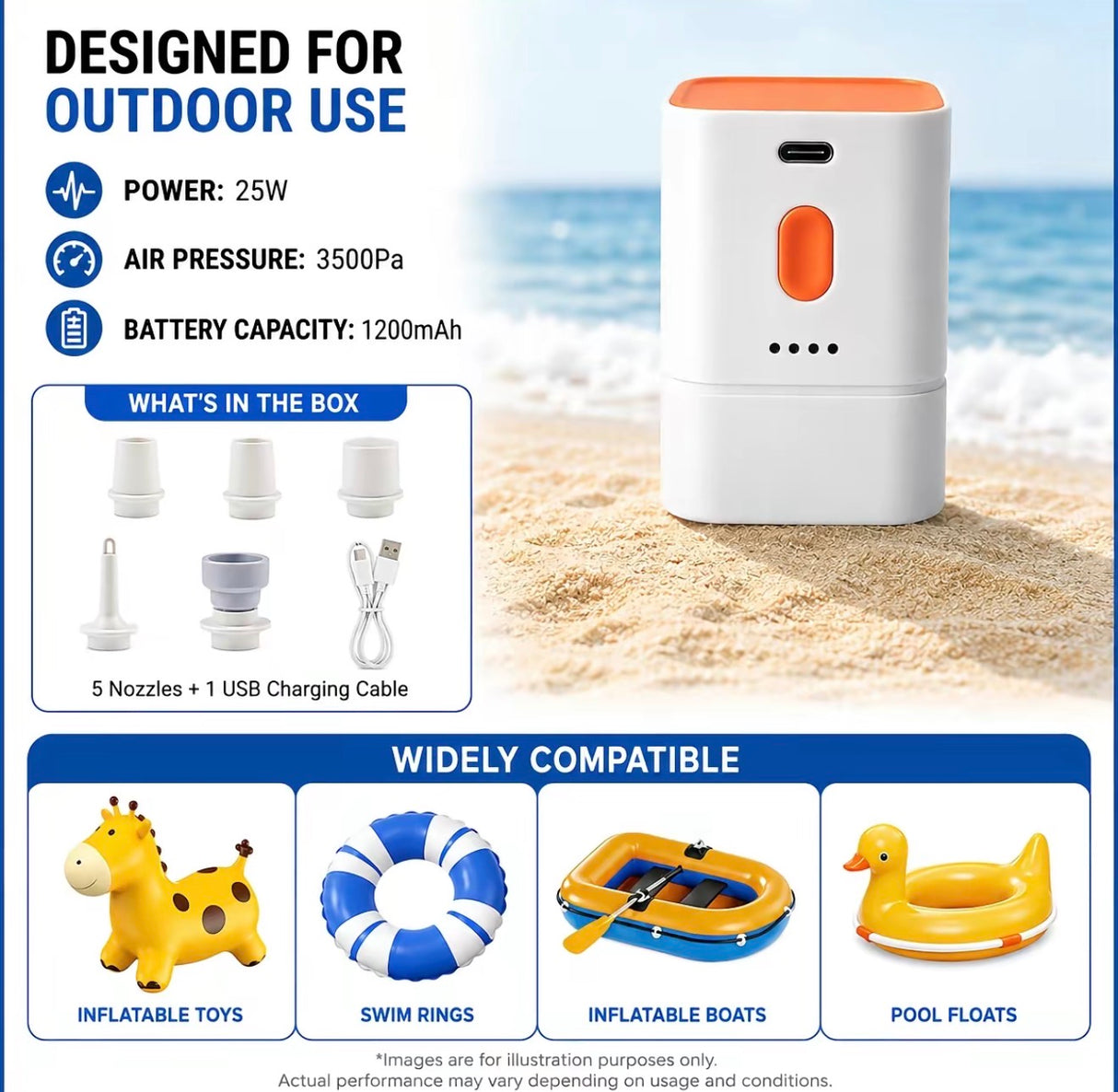 AirRush Mini Portable Air Pump