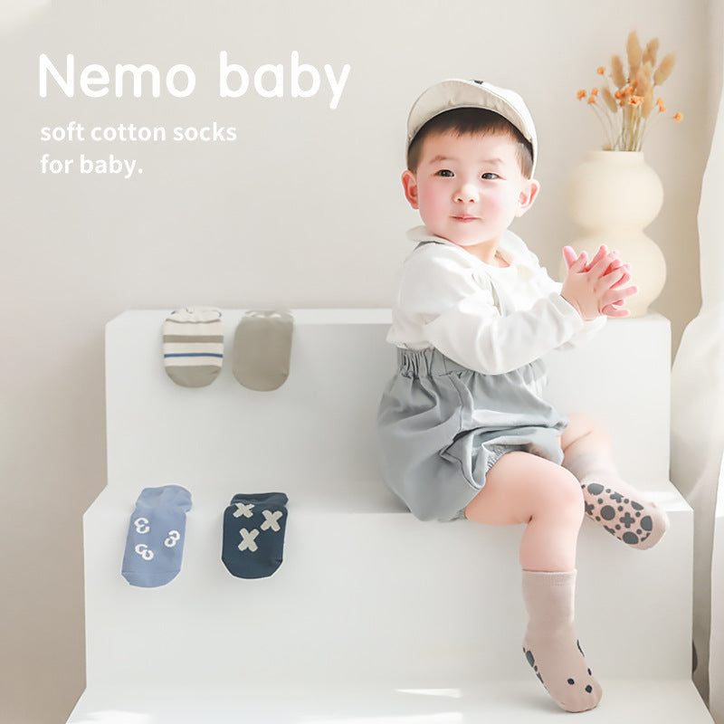 New Baby Floor Socks Combed Cotton Summer Boys And Girls Early Education Cool Toddler Non-Slip Mid-Tube Socks - V.I.P Digital Presence