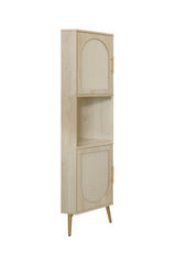 Corner cabinet ,Rattan door,Freestanding Corner Tables For Small Spaces, Corner Shelf Stand For Living Room, Kitchen, Bathroom - V.I.P Digital Presence