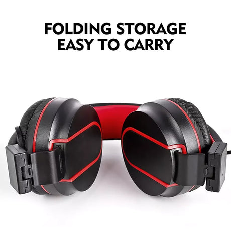 Head mounted wired earphones for e-sports, chicken eating, with microphone for phone and computer calls, universal earphones for gaming - V.I.P Digital Presence