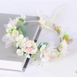 Korean style super fairy bride headdress simulation flower green leaf hair accessory sweet girl Hanfu wedding headdress wreath - V.I.P Digital Presence