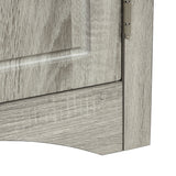Oak Triangle Bathroom Storage Cabinet with Adjustable Shelves, Freestanding Floor Cabinet for Home Kitchen - V.I.P Digital Presence