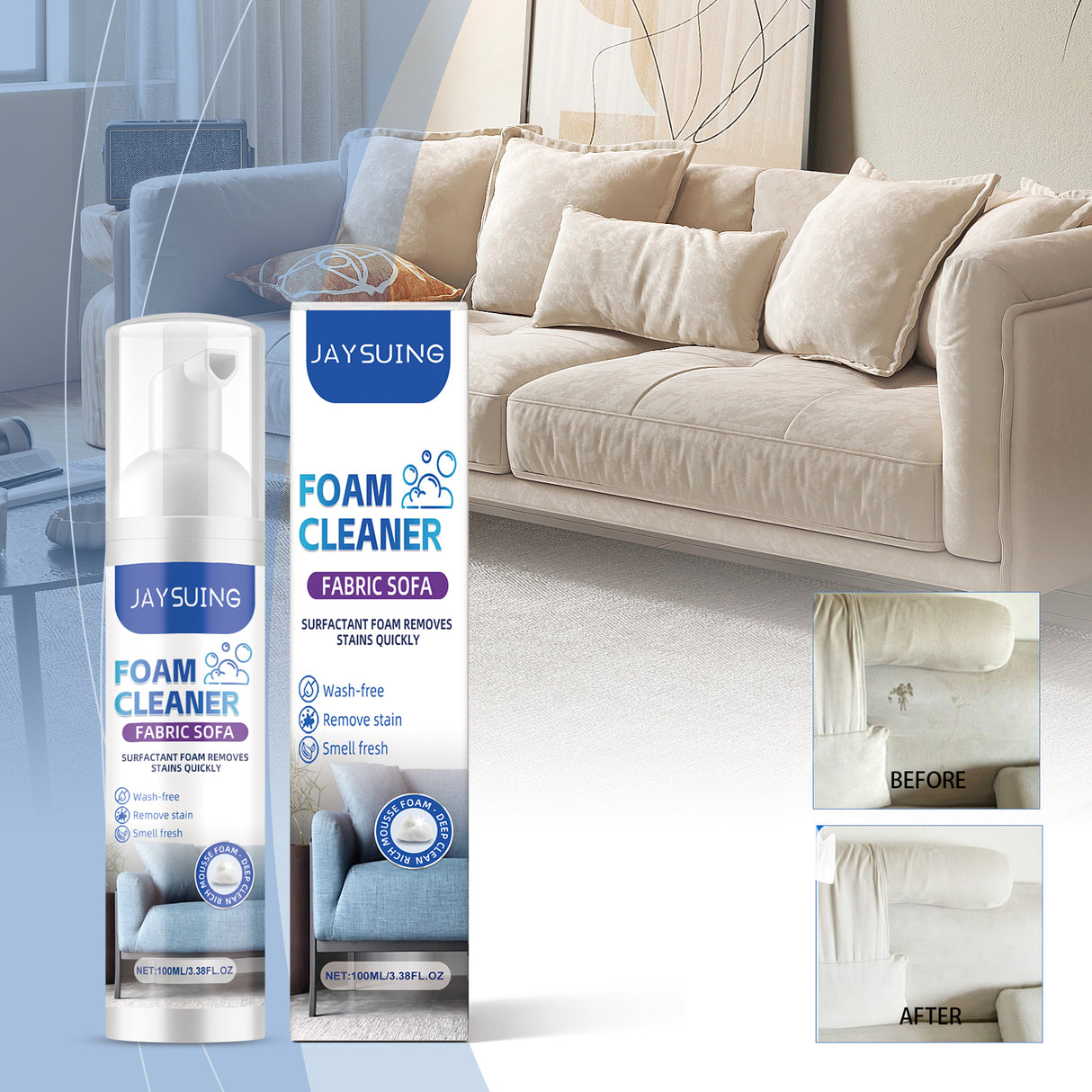 Fabric Sofa Foam Cleaner Fabric Sofa Fabric Curtain Mattress Foam Cleaner - V.I.P Digital Presence