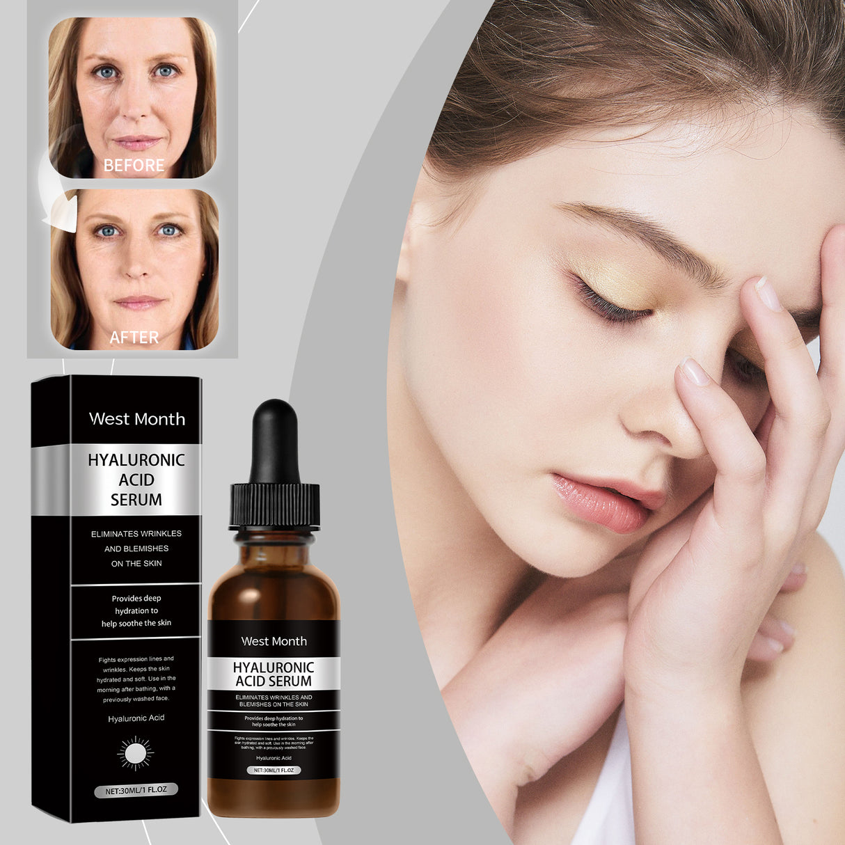Hyaluronic Acid Facial Essence, Skin Hydrating Care Hydrating Skin Care Essence - V.I.P Digital Presence