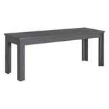 TREXM 3-piece retro cutlery set, rectangular stand table, and 2 wooden stools for 4 people (gray) - V.I.P Digital Presence
