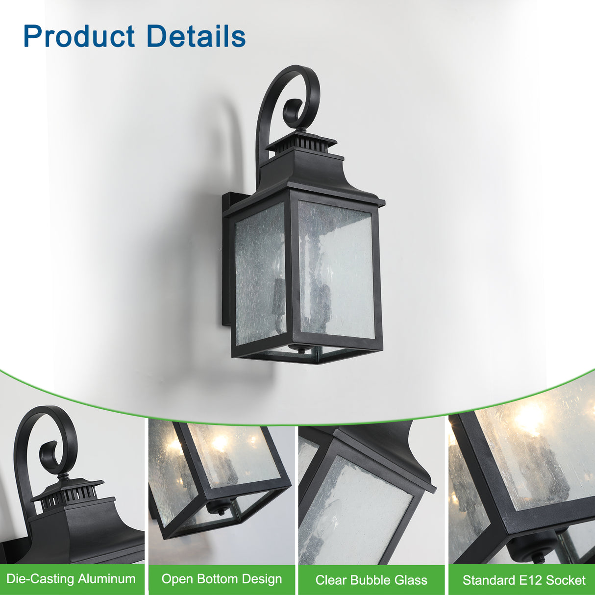 Large Outdoor Wall Lamps With Glass - V.I.P Digital Presence