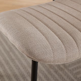 2-piece retro linen chair set with curved wooden backrest, cushioned seat, adjustable metal legs, (Beige Linen) - V.I.P Digital Presence