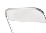 Transparent chair, stackable folding chair, PC plastic living room chair, chrome frame foldable acrylic chair, O-Clear - V.I.P Digital Presence