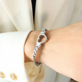 Titanium Steel Cutout Heart Bracelet - V.I.P Digital Presence