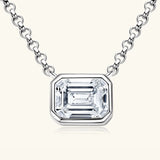 1 Carat Moissanite 925 Sterling Silver Pendant Necklace - V.I.P Digital Presence