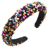 Exaggerated Baroque Colorful Crystal Candy Sponge Wide Edge Hair Hoop Headband - V.I.P Digital Presence