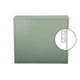 Retro Style Haze Double Glass Door Wall Cabinet With Detachable Shelves for Office Dining Room Living Room Kitchen