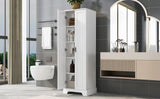 Storage Cabinet with Two Doors for Bathroom, Office, Adjustable Shelf, MDF Board, White - V.I.P Digital Presence
