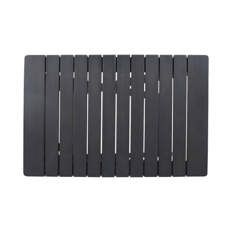 Outdoor Folding Wooden Side Table, Dark Gray, 15"D x 22.75"W x 18.25"H - V.I.P Digital Presence
