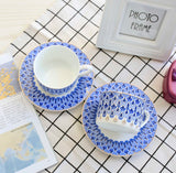 300ML, fine bone china coffee cup and saucer, russian design espresso cups, porcelain reusable cup, tea ceremony tazas cafe - V.I.P Digital Presence