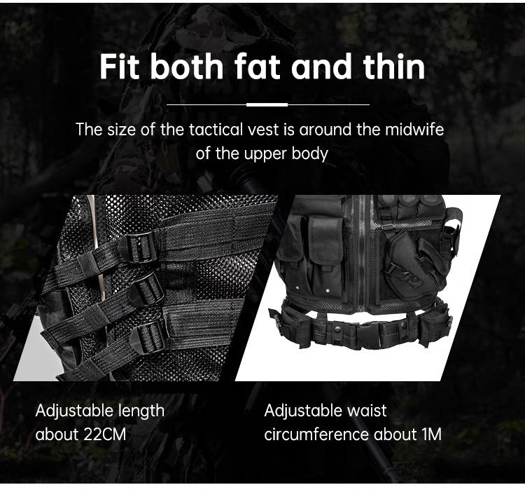 Wholesale Outdoor 6000D Nylon Multi-Pocket Gear Hunting Camouflage Breathable Training Equipment Tactical Grid Vest - V.I.P Digital Presence