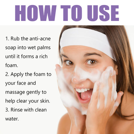 Lavender Oil Control Acne-Cleansing Soap For Cleansing Facial Skin Pores Oil Control Acne-Moisturizing Cleansing Soap - V.I.P Digital Presence